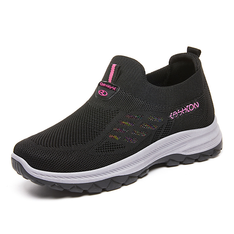 Women's Casual Shoes Flying Woven Lightweight Slip-on Mesh Surface Shoes foto 2