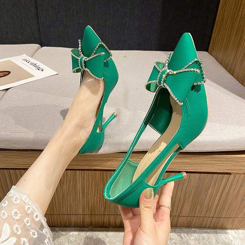 French-style High-heeled Wedding Shoes Bridal Womens Shoes With A Slender Pointed Toe foto 4