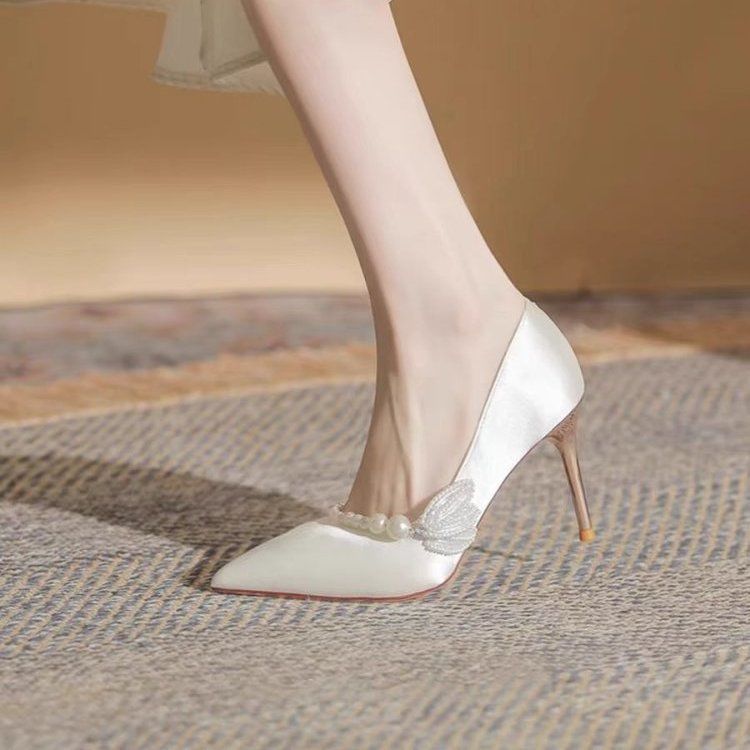 Women's Fashionable Red Pointed-toe High Heels foto 2