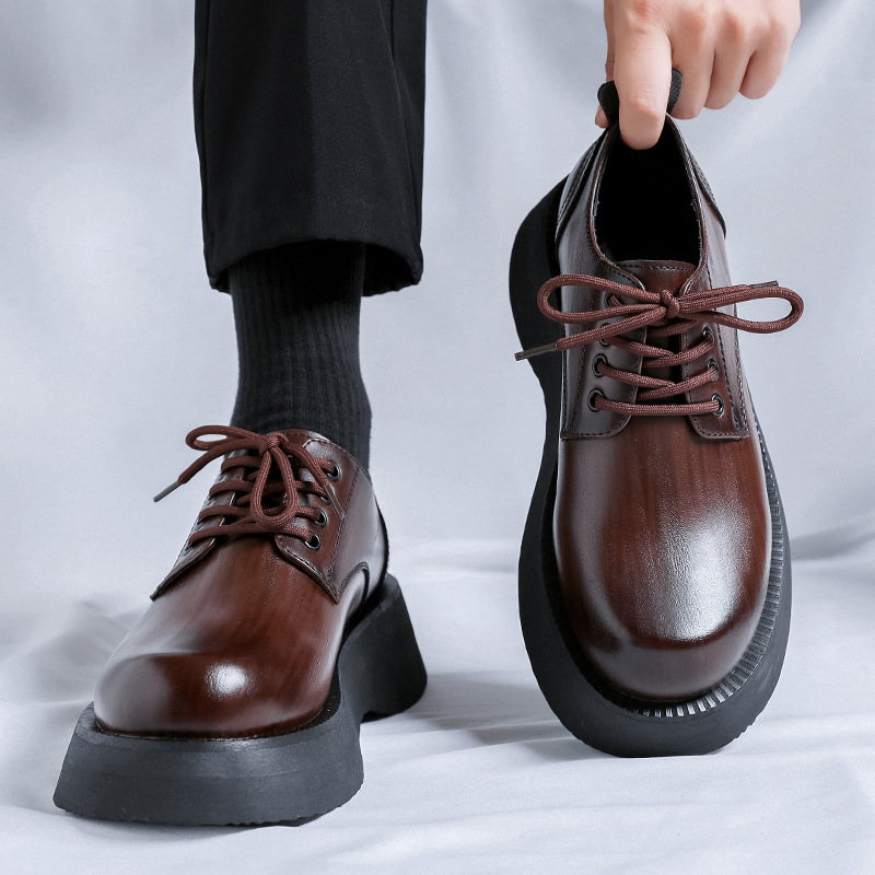 Men's Large Head Leather Shoes Light Luxury Business Casual Sports foto 4
