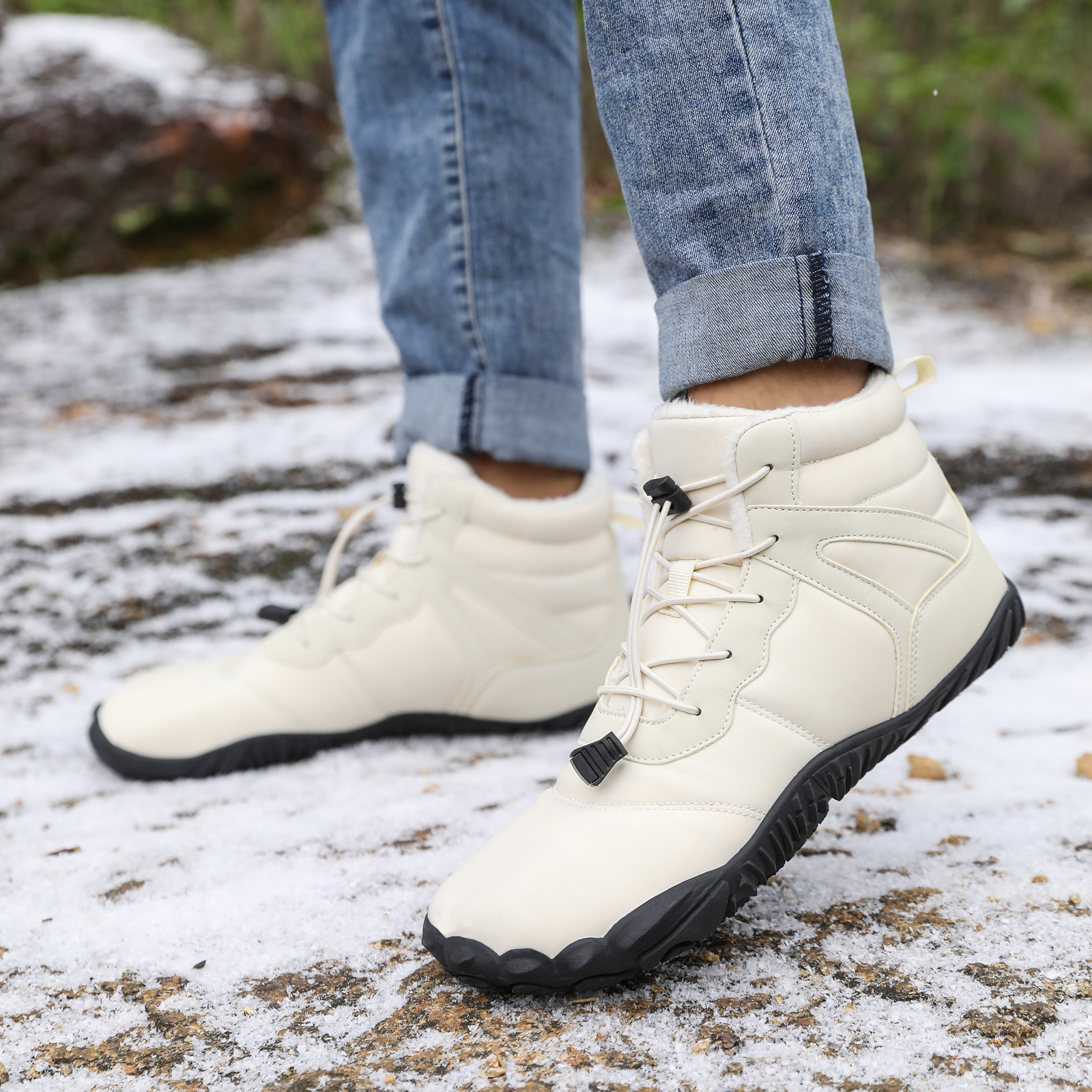 Five Fingers Non-slip Snow Boots Waterproof Velvet Warm Men And Women Outdoor Hiking Shoes foto 3