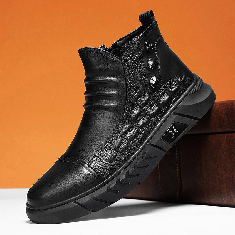 Men's New British Casual High-top Martin Boots foto 4