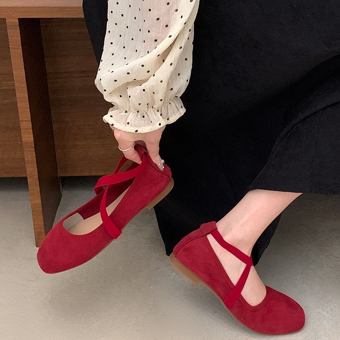 Womens Solid Color Versatile Low-cut Flat Shoes foto 4