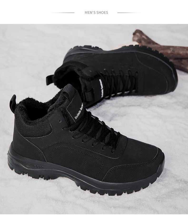 Men's Winter Outdoors Martin Boots Fleece-lined Warm Snow Casual Shoes foto 3