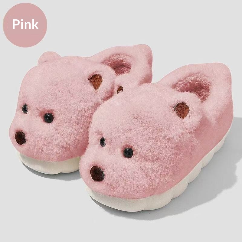 Cartoon Plush Warm Non-slip Thick-soled Cotton Slippers foto 2