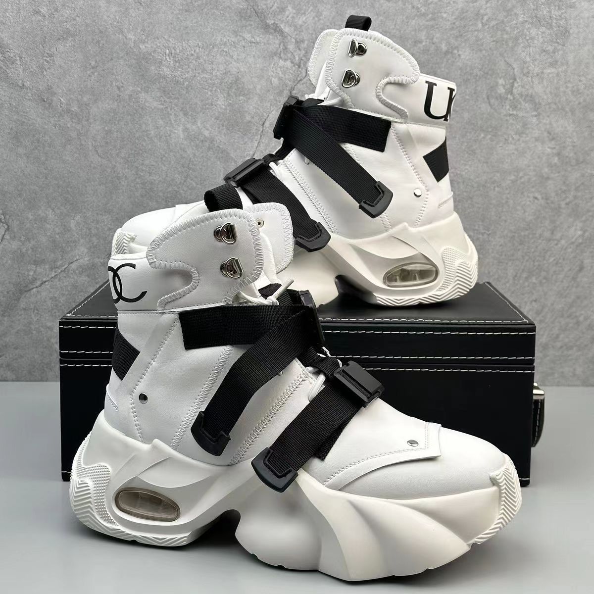 High-top Men's Shoes Wear-resistant Fashion Boots Sports Shoes foto 5