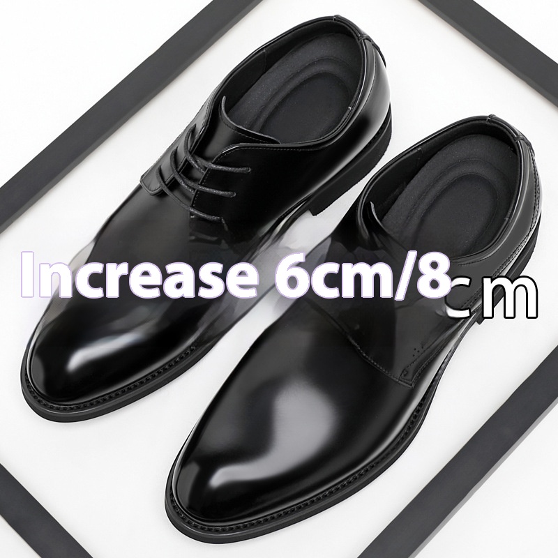 Business Formal Wear Genuine Leather Breathable Increased Men's Shoes foto 5