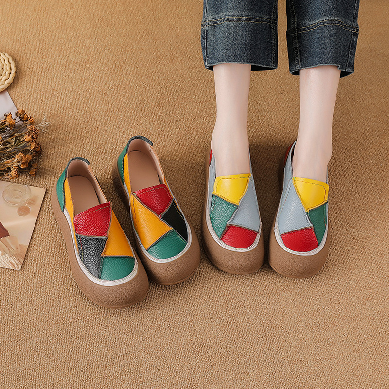 Made From Genuine Leather With A Patchwork Color Design foto 5