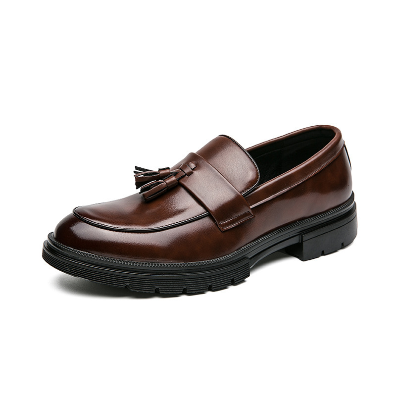 Spring And Autumn Men's Brogue Business Formal Wear Loafers Leather Shoes foto 2