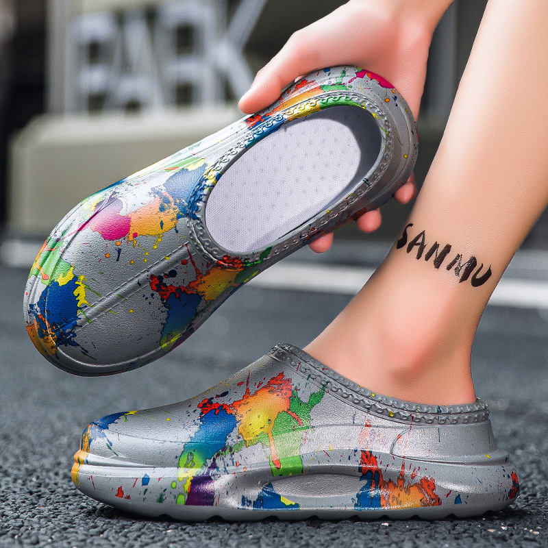 Men's Fashion Platform Pump Chef Hotel Waterproof Food Workshop Work Shoes Durable Garden Slippers foto 3