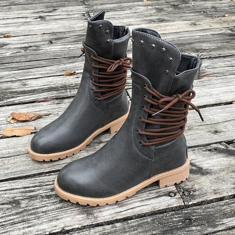 Plus Size Women's Mid-calf Riding Boots foto 4