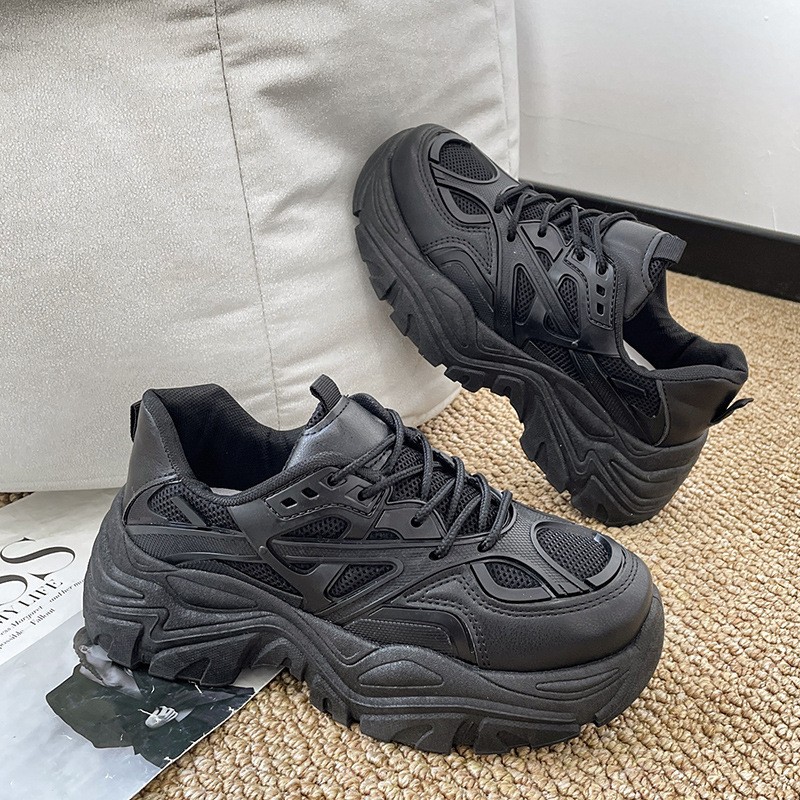 Thick-soled Breathable Single-lined Platform Dad Shoes foto 3