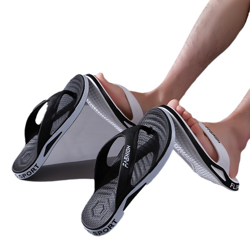 Slippers Men's Summer Thick Bottom Non-slip Deodorant Flip Flops foto 2