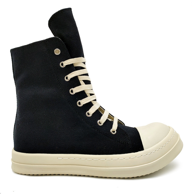 High-top Trendy Brand EuropeanAmerican-style Plus-size Thick-soled Black Unisex Summer Versatile Fashion Shoes foto 3