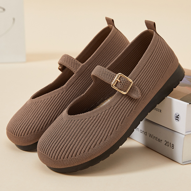 Flat Bottom Slip-on Soft Bottom Round Head Shoes With No Tired Feet foto 3