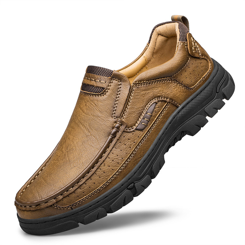 Casual Leather Shoes Comfortable Breathable Daily Casual Shoes foto 5