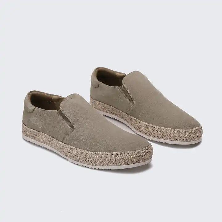 New Men's Round Toe Pumps Straw Men's Shoes foto 4