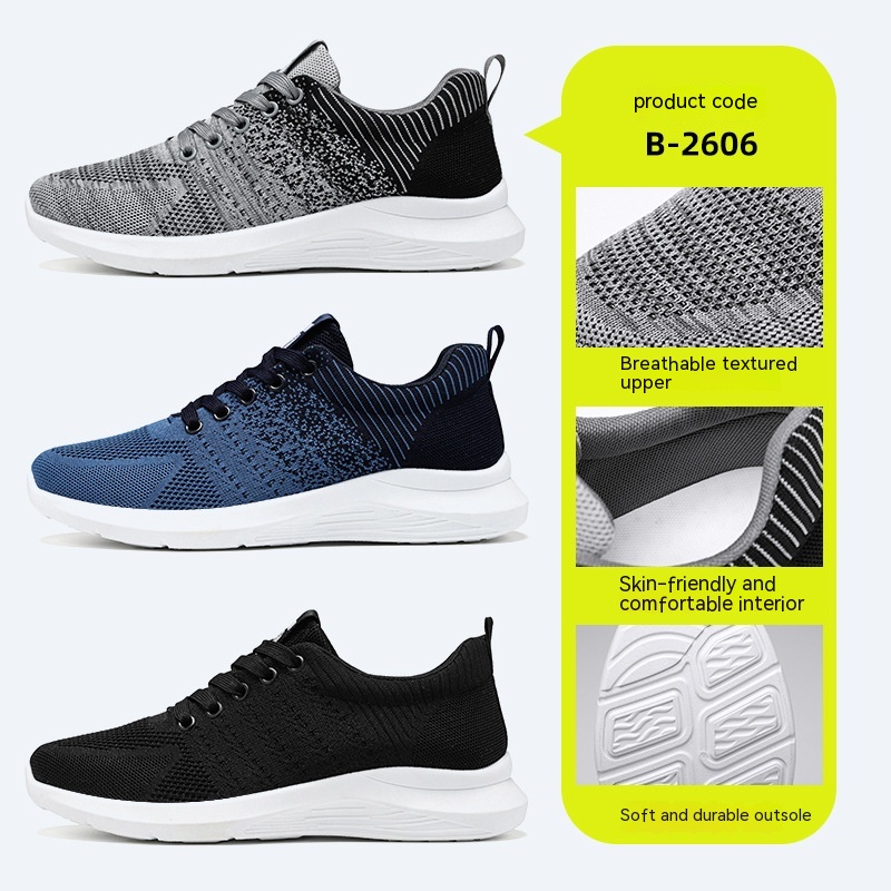 Men's Shoes Korean Casual Breathable Shoes Running Shoes Trendy Sneakers Men foto 2