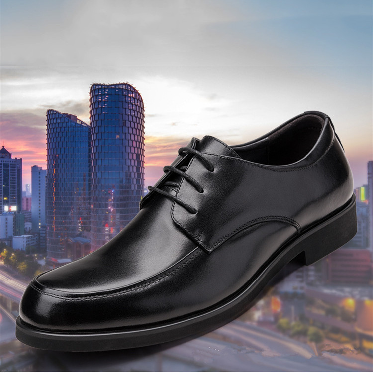 Men's Business Leather Shoes 46 Round Toe Lace Up Casual Formal Wear foto 3