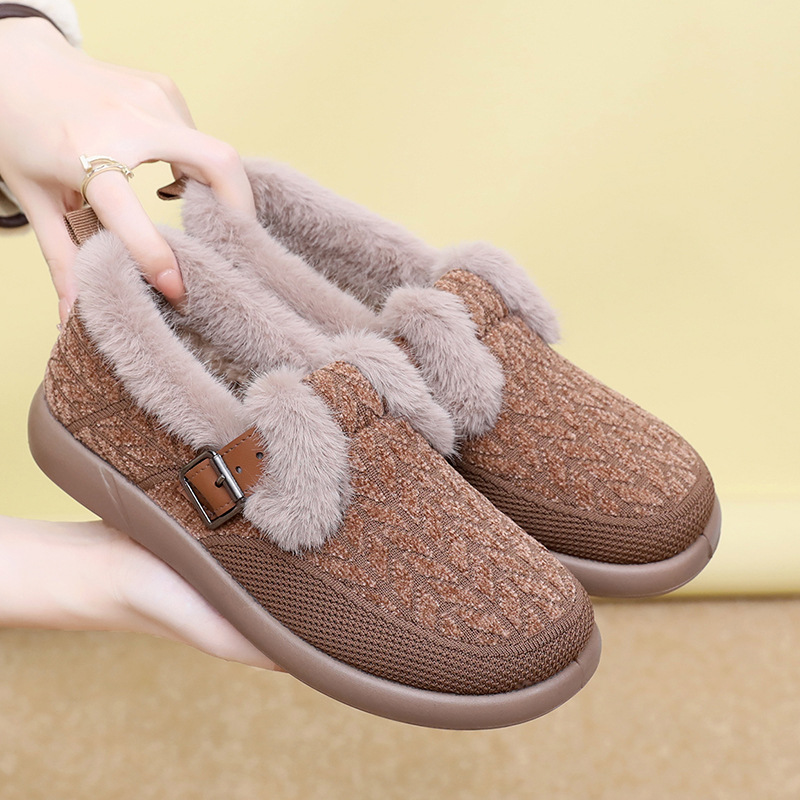 New Womens Fleece-lined Extra-thick Insulated Cotton Shoes foto 4