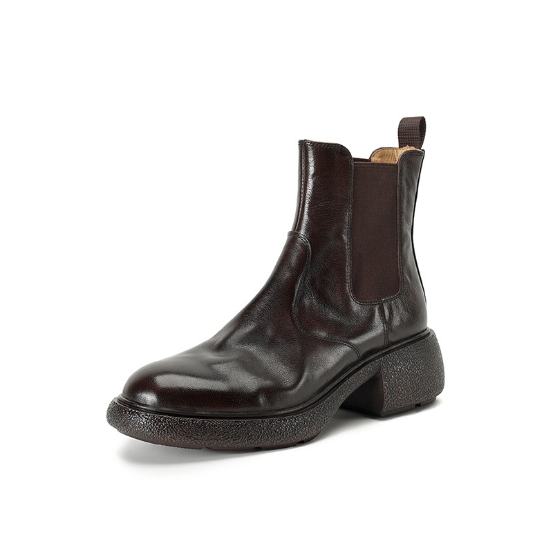 Womens British-style Dr Ankle Boots With Chunky Heels foto 5