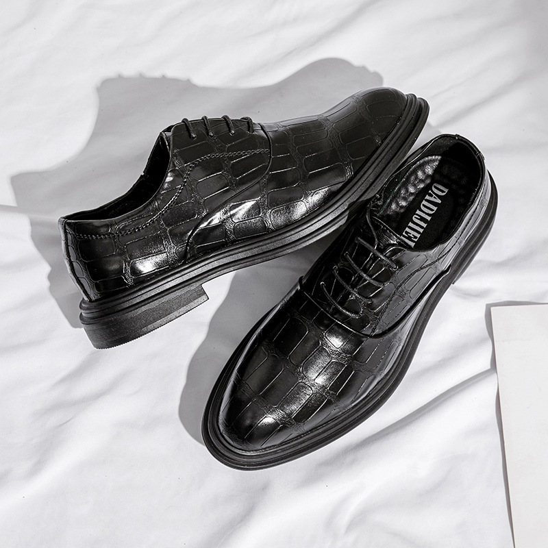Personality Increased Business Formal Wear Leather Shoes foto 4