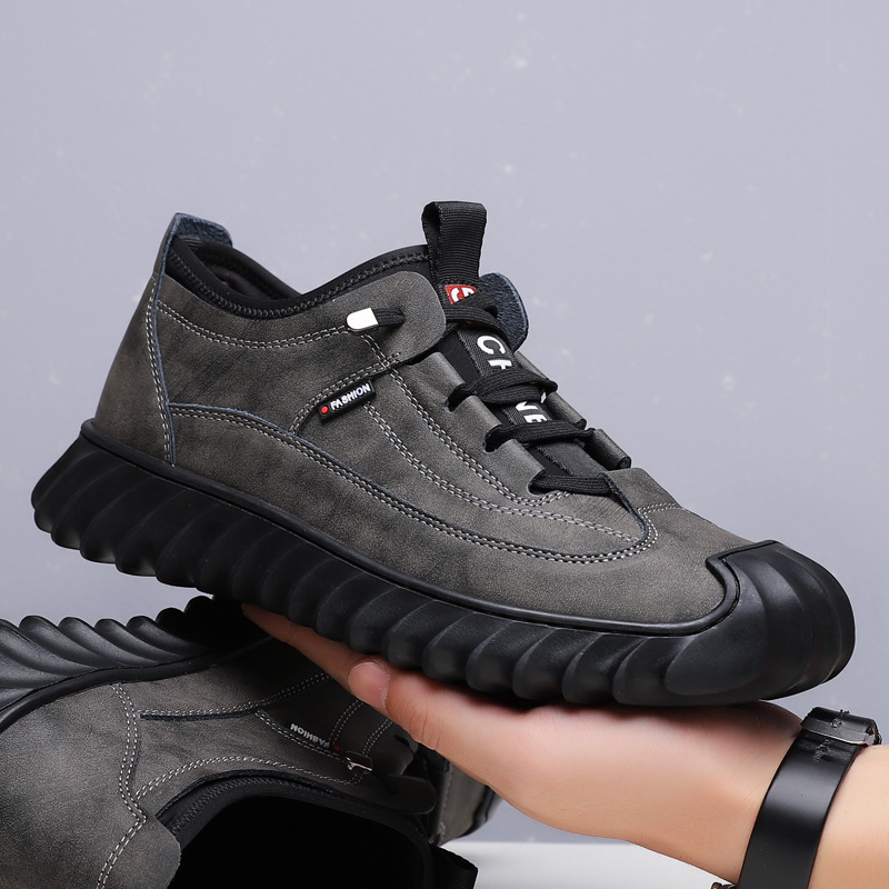Fashion Soft Bottom Casual New Men's Sports Leather Shoes foto 3