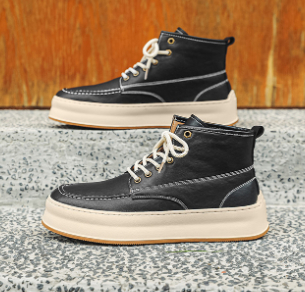 British Style Retro Platform High Street All-match Mid-top Board Shoes foto 4