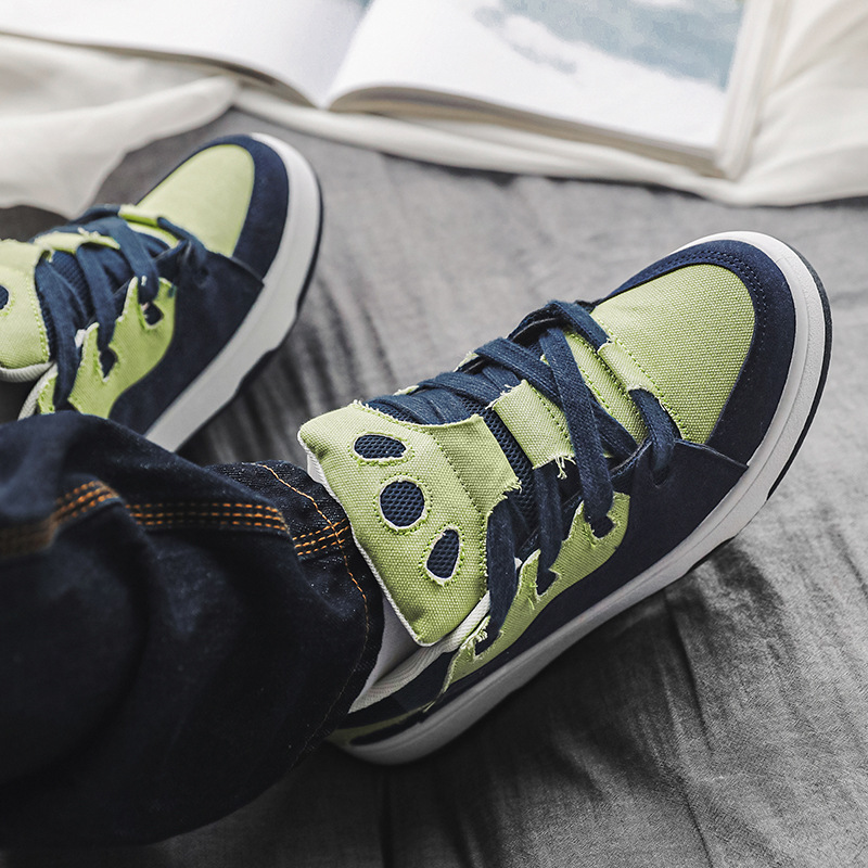 Men's Student Low Top Canvas Niche Bread Casual Sports Skate Shoes foto 2
