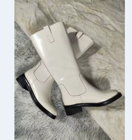 Autumn And Winter Low Heel Large Tube Circumference Boots foto 2