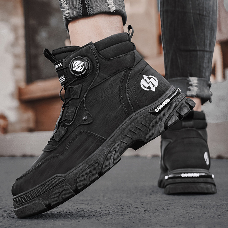 New Outdoor Men's Non-slip Thick Bottom High-top Casual Shoes foto 4