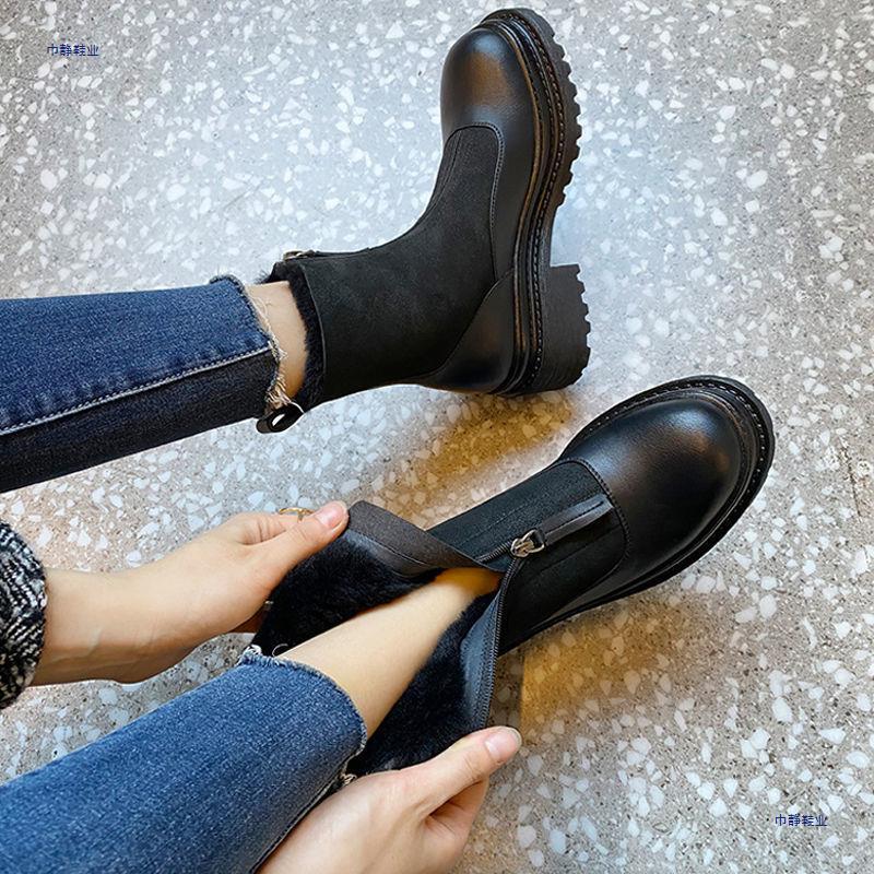 Thickened Front-Zip Ankle Boots Influencer-Style Cotton Shoes New Arrival foto 2