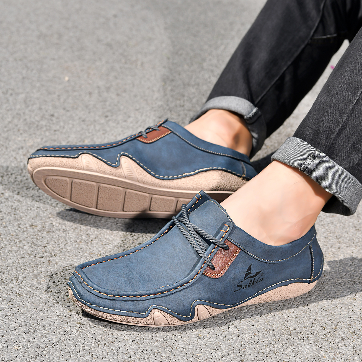 Men's Low-cut Casual Shoes With Front Laces foto 5