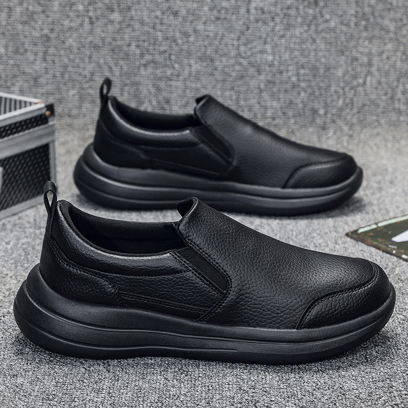 Mens Lightweight Luxury Leather Walking Shoes For Casual Wear foto 2
