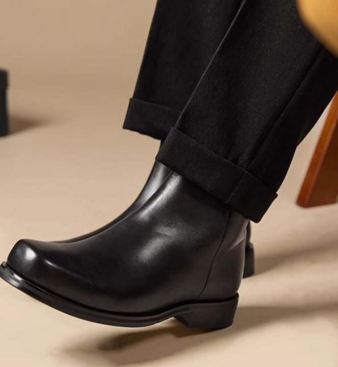 Men's Leather Shoes High-top Casual foto 2