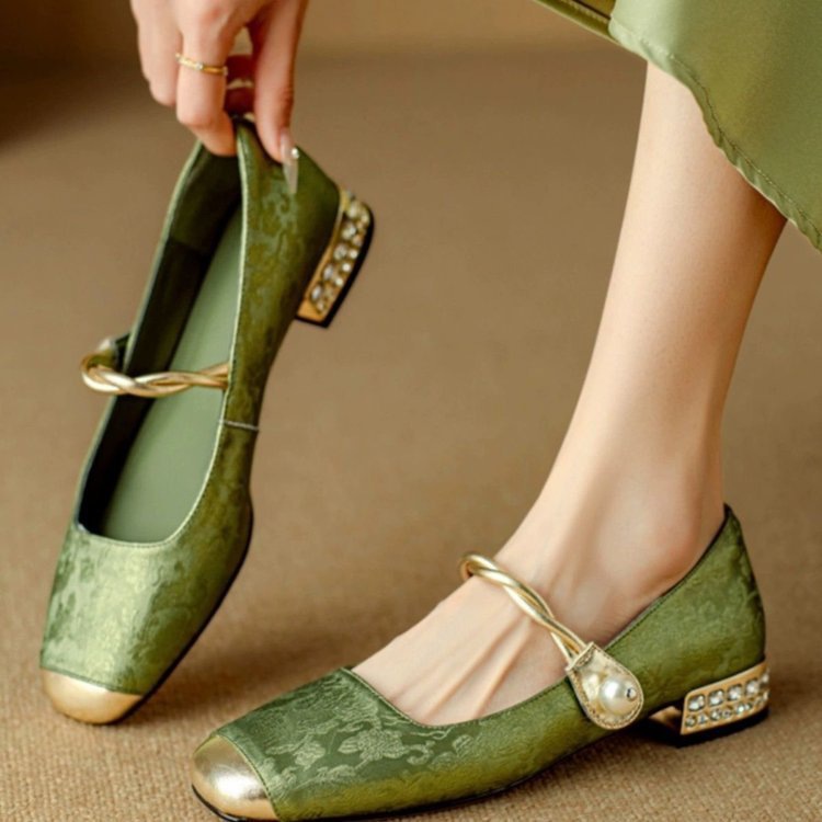Spring And Summer New Retro Easy Matching French Low-cut Shoes foto 4