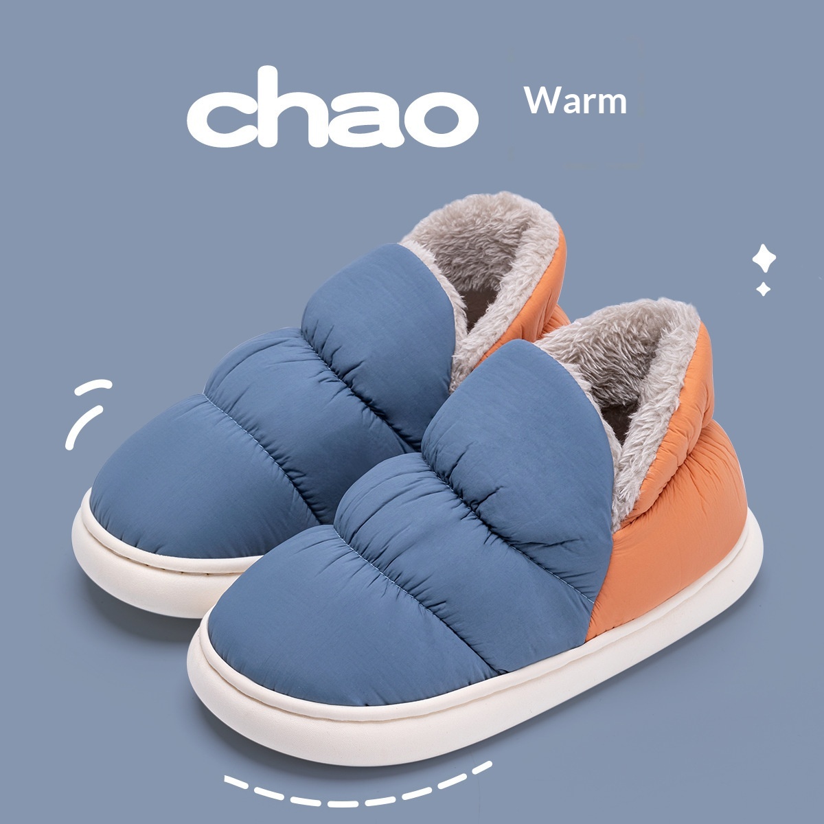 Womens Down-filled Cotton Shoes For Outdoor Wear Non-slip foto 3