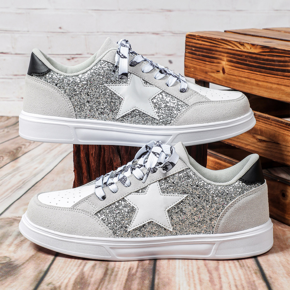 Women's Trendy Casual Sneaker Couple Leopard Print All-match Sequins foto 5