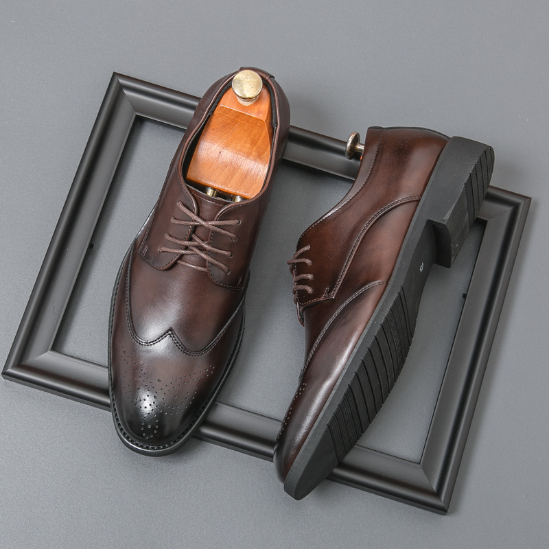 Plus Size Men's Leather Shoes Formal Wear foto 3