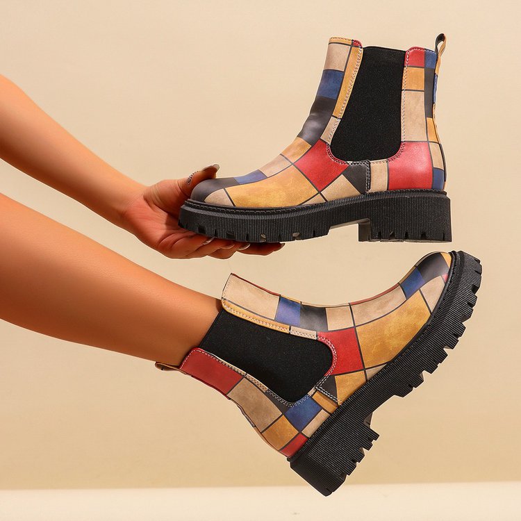 Printed Plus-Size Shaft Boots For Women foto 4