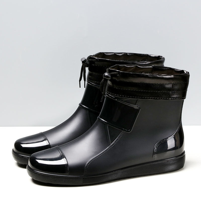 Men's Short Waterproof Plus Size Rain Boots foto 2