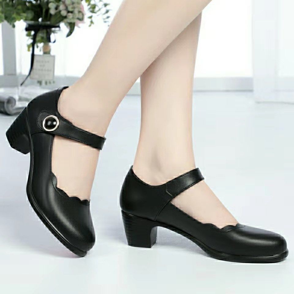 Soft Leather Shallow Mouth Single Order Shoes foto 4