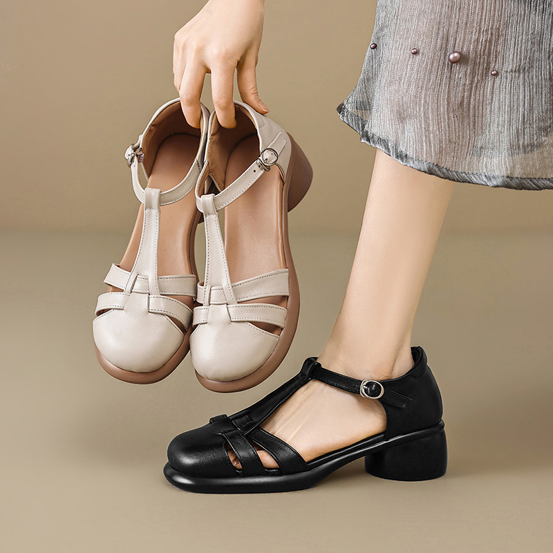 Womens Leather Pumps Professional Work Shoes foto 3
