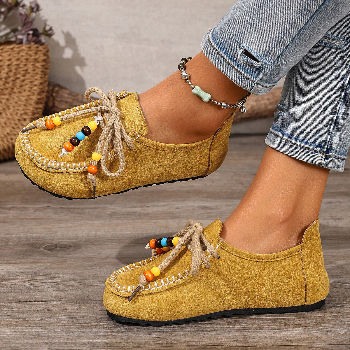 Plus-size Vintage Birkenstock-style Suede Casual Loafers foto 2