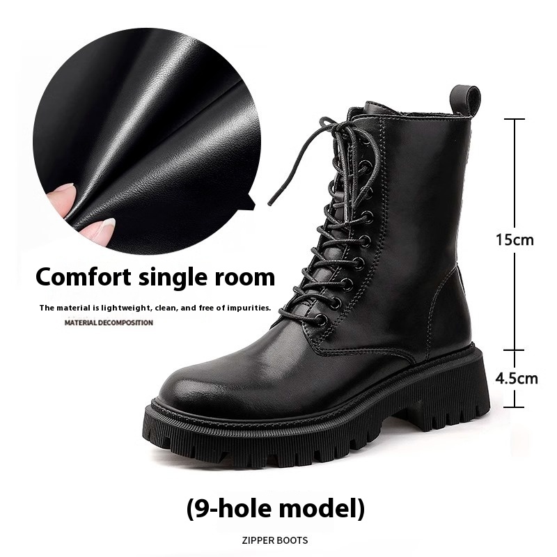 Height-increasing Martain Thick Bottom Hot Motorcycle Boots foto 3