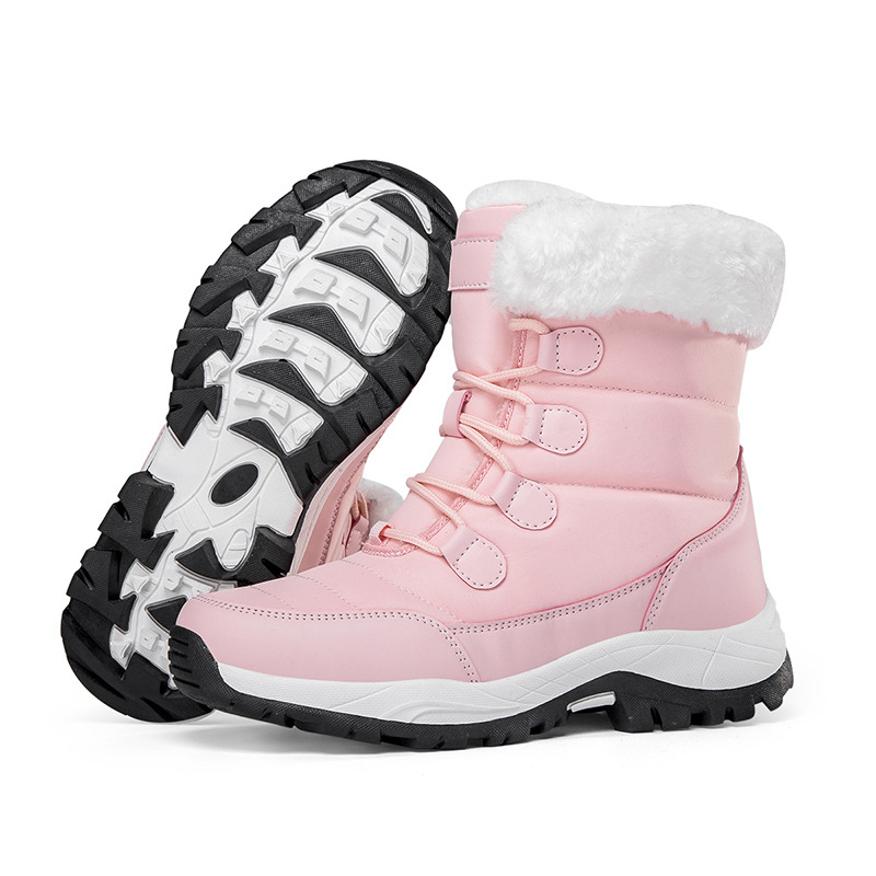 Fleece-lined Thickened Warm Wear-resistant Outdoor Hiking Shoes foto 4