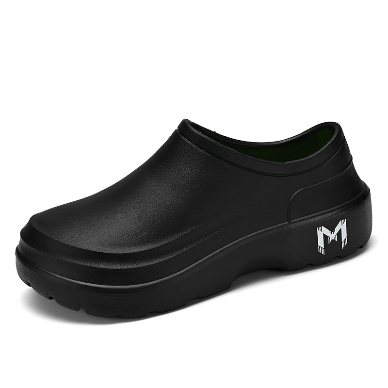 Fashion Men's Labor Protection Shoes EVA Lightweight Oil-proof Waterproof Chef Shoes foto 5