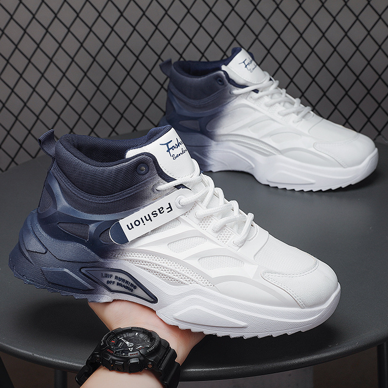 Men's Sports Casual Thick Bottom Wear-resistant High-top Shoes foto 3