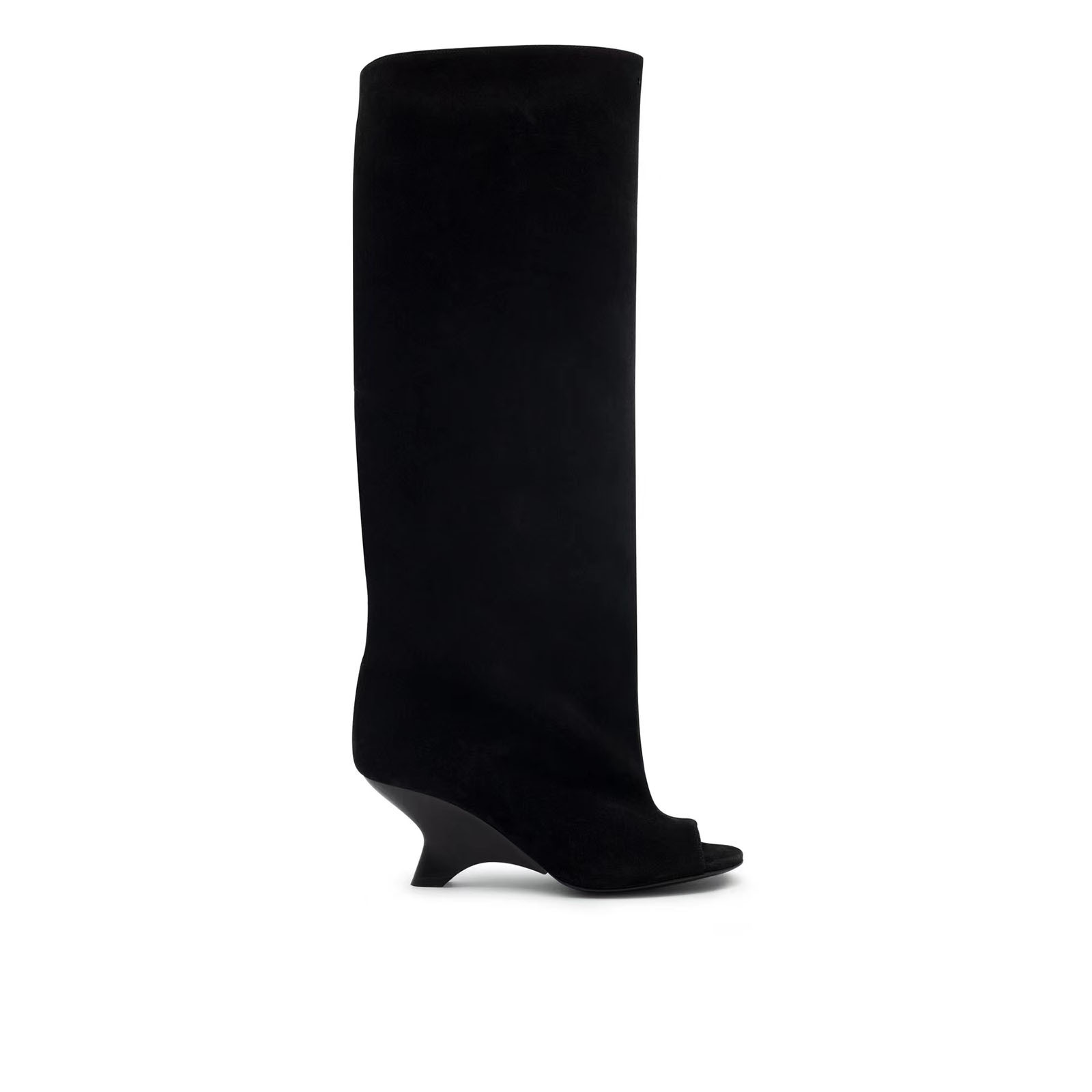 Women's Peep Toe Wedge Suede High Heel Party Banquet Sandal Boots foto 5