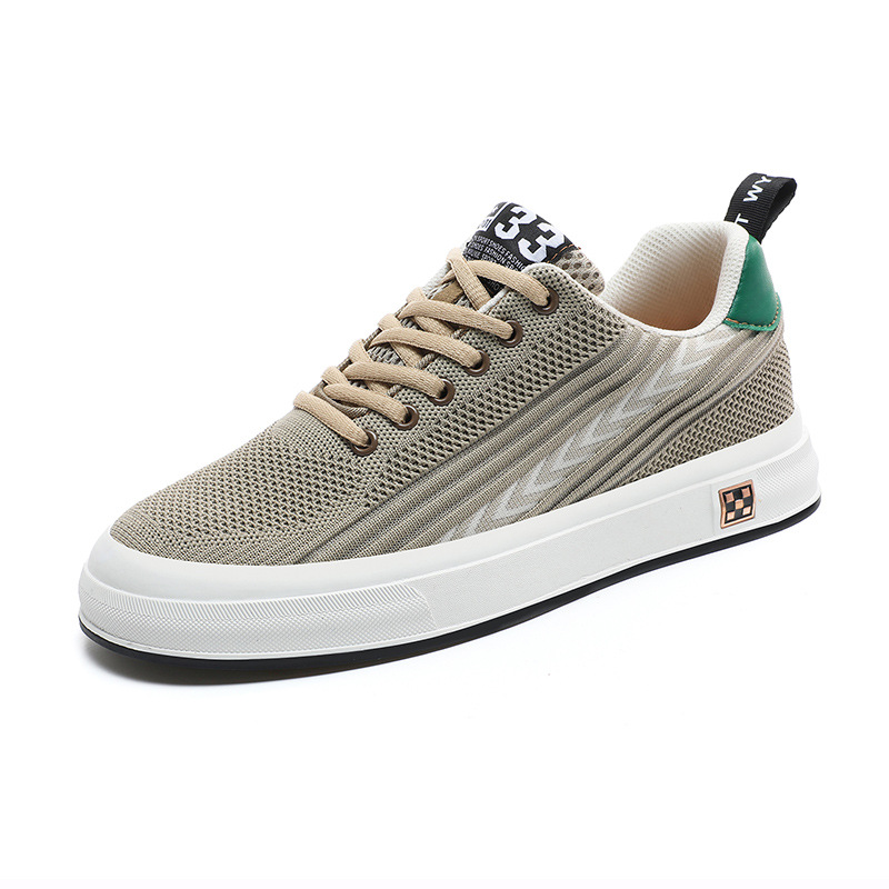 Flying Woven Skate Shoes Mesh Wear-resistant Sports Leisure Invisible Height Increasing Insole Men foto 4